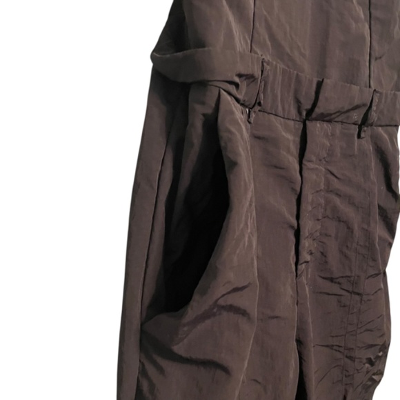 Zara High Waist Wide Leg Silver Buckle Detail Jumpsuit Size‎ S - Picture 4 of 8